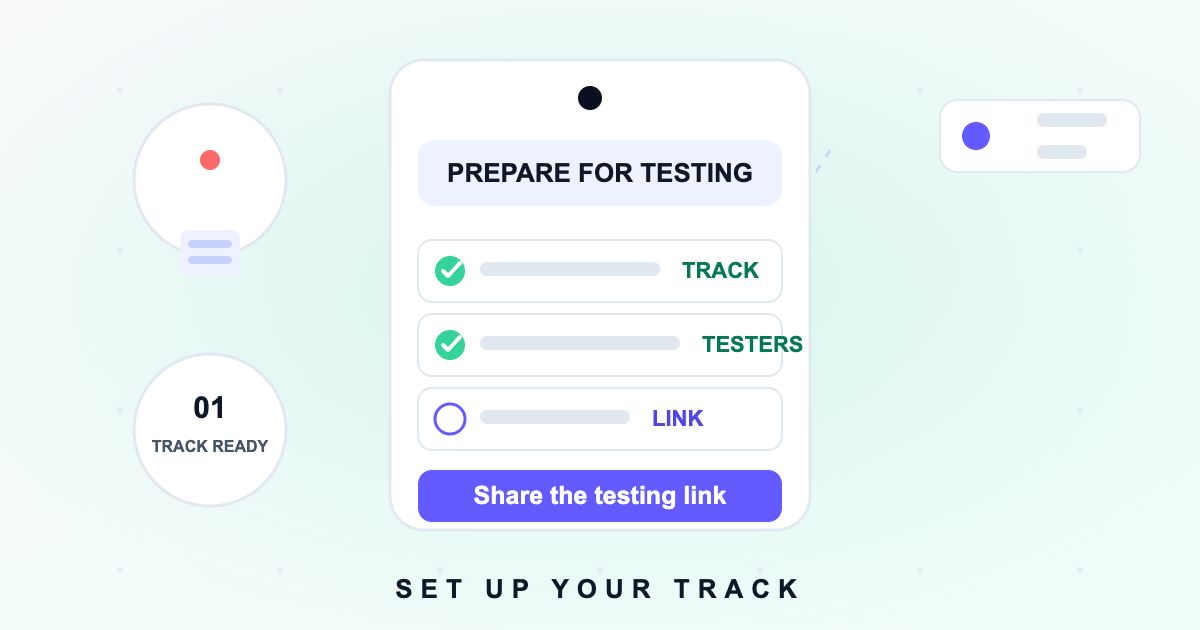 A phone showing an internal testing build being shared with a small team